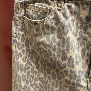 HIDDEN Leopard Wide Leg Jeans